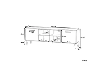 Alloa Tv-Bänk 40x180 cm - Trä/Natur - Möbler - Vardagsrum - Tv-möbler & mediamöbler - Tv-bänkar