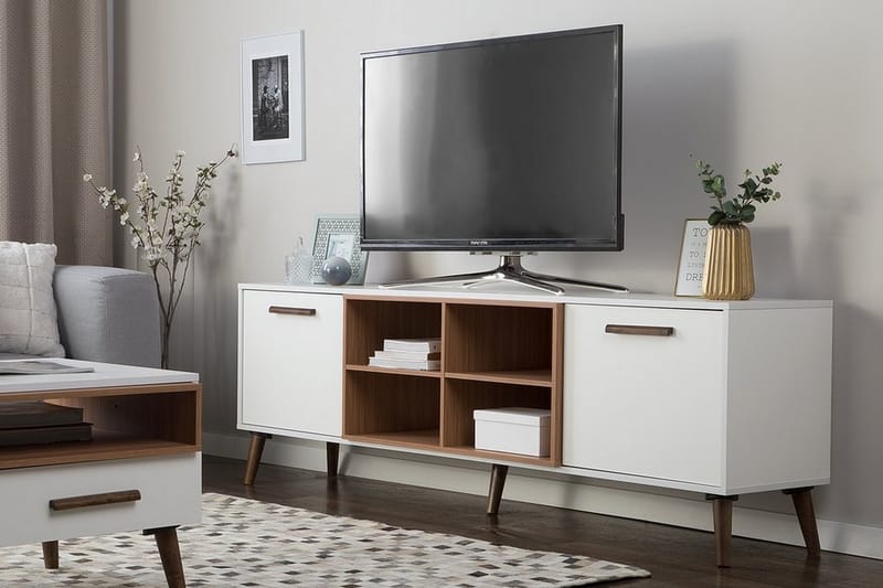 ALLOA TV-bänk 40x180 cm - Vit - Möbler - Vardagsrum - Tv-möbler & mediamöbler - Tv-bänkar