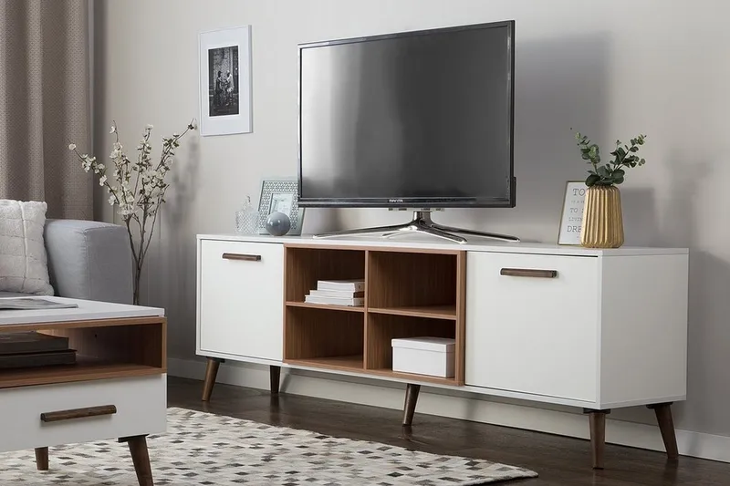 Alloa Tv-Bänk 40x180 cm - Vit - Möbler - Vardagsrum - Tv-möbler & mediamöbler - Tv-bänkar
