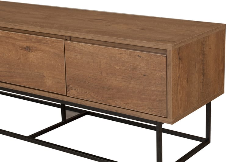 ALYKES Tv-bänk 140 cm Mörkbrun/Svart - Möbler - Vardagsrum - Tv-möbler & mediamöbler - Tv-bänkar