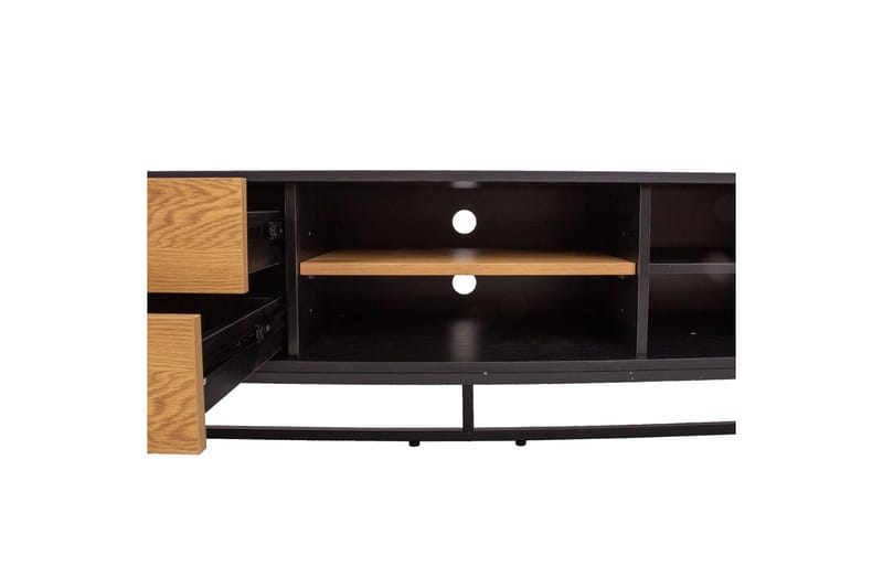 Amsterdam TV-nivå 160 cm Ek/Svart - Möbler - Vardagsrum - Tv-möbler & mediamöbler - Tv-bänkar