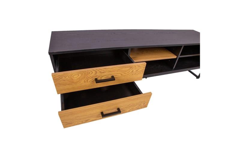 Amsterdam TV-nivå 160 cm Ek/Svart - Möbler - Vardagsrum - Tv-möbler & mediamöbler - Tv-bänkar