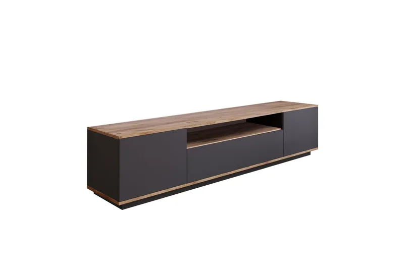 Anari Tv-bänk 180 cm med Hylla - Antracit/Natur - Möbler - Vardagsrum - Tv-möbler & mediamöbler - Tv-bänkar