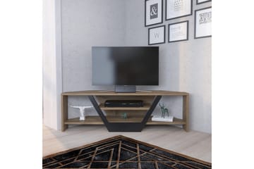 Andifli Golvstående Tv Bänk 120 cm med Förvaring i Valnöt - Brun - Möbler - Vardagsrum - Tv-möbler & mediamöbler - Tv-bänkar
