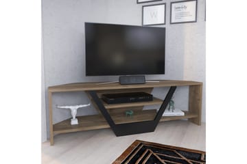 Andifli Golvstående Tv Bänk 120 cm med Förvaring i Valnöt - Brun - Möbler - Vardagsrum - Tv-möbler & mediamöbler - Tv-bänkar