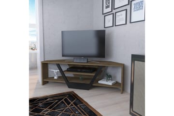 Andifli Hörn Tv Bänk 120 cm med Förvaring i Mörkt Trä - Brun - Möbler - Vardagsrum - Tv-möbler & mediamöbler - Tv-bänkar