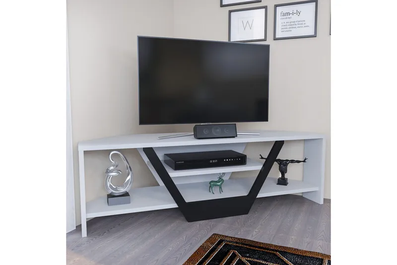 Andifli Tv-bänk 120x36,8 cm - Vit - Möbler - Vardagsrum - Tv-möbler & mediamöbler - Tv-bänkar