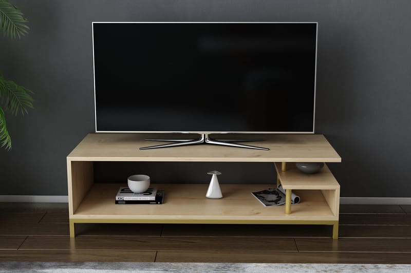 Andifli Tv-bänk 120x37,6 cm - Guld - Möbler - Vardagsrum - Tv-möbler & mediamöbler - Tv-bänkar