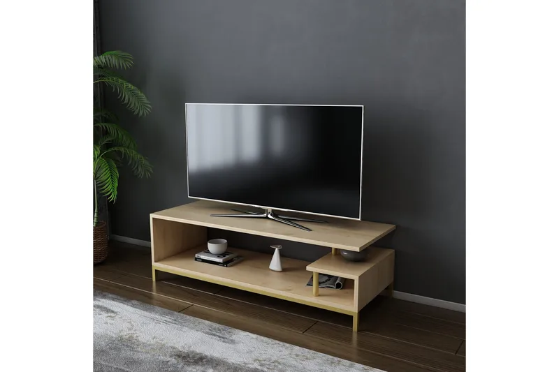 Andifli Tv-bänk 120x37,6 cm - Guld - Möbler - Vardagsrum - Tv-möbler & mediamöbler - Tv-bänkar