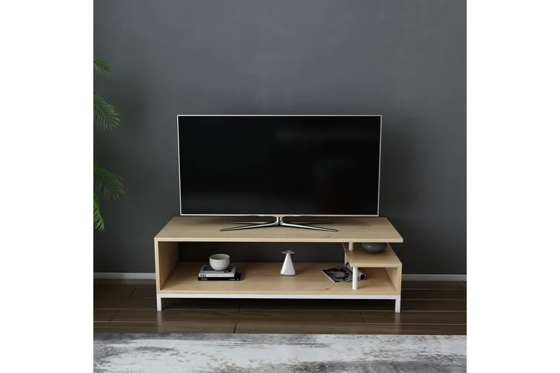 Andifli Tv-bänk 120x37,6 cm - Vit - Möbler - Vardagsrum - Tv-möbler & mediamöbler - Tv-bänkar