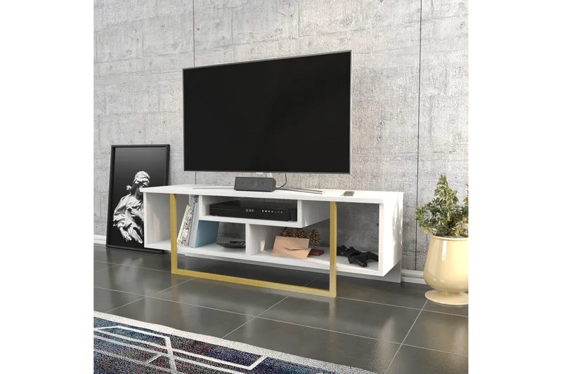 Andifli Tv-bänk 120x40,2 cm - Guld - Möbler - Vardagsrum - Tv-möbler & mediamöbler - Tv-bänkar