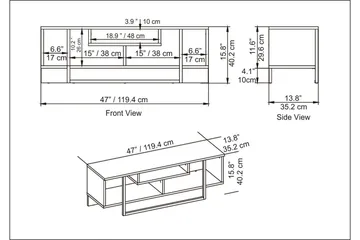 Andifli Tv-bänk 120x40,2 cm - Svart - Möbler - Vardagsrum - Tv-möbler & mediamöbler - Tv-bänkar
