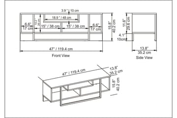 Andifli Tv-bänk 120x40,2 cm - Vit - Möbler - Vardagsrum - Tv-möbler & mediamöbler - Tv-bänkar