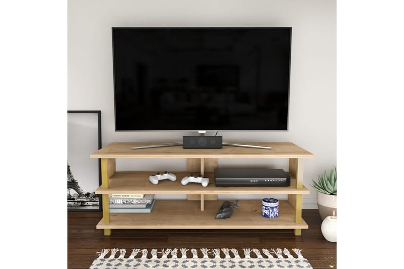 Andifli Tv-bänk 120x47,4 cm - Guld - Möbler - Vardagsrum - Tv-möbler & mediamöbler - Tv-bänkar
