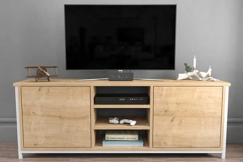 Andifli Tv-bänk 140x50,8 cm - Vit - Möbler - Vardagsrum - Tv-möbler & mediamöbler - Tv-bänkar