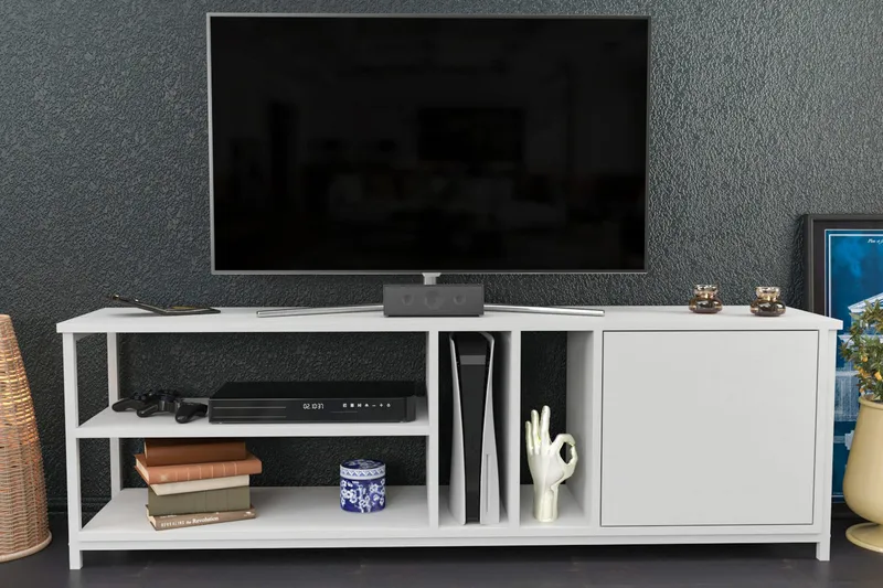 Andifli Tv-bänk 140x50,8 cm - Vit - Möbler - Vardagsrum - Tv-möbler & mediamöbler - Tv-bänkar