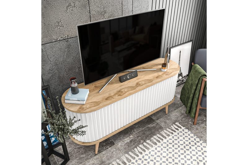 Andifli Tv-bänk 140x64 cm - Brun - Möbler - Vardagsrum - Tv-möbler & mediamöbler - Tv-bänkar