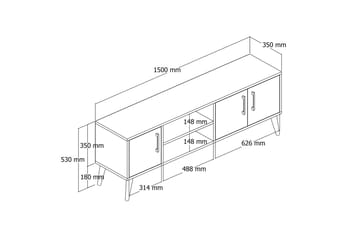 Andifli Tv-bänk 150x52 cm - Möbler - Vardagsrum - Tv-möbler & mediamöbler - Tv-bänkar