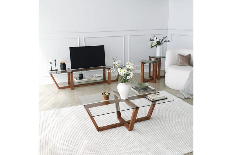 Andifli Tv-bänk 158x35 cm - Brun - Möbler - Vardagsrum - Tv-möbler & mediamöbler - Tv-bänkar