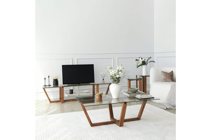 Andifli Tv-bänk 158x35 cm - Brun - Möbler - Vardagsrum - Tv-möbler & mediamöbler - Tv-bänkar