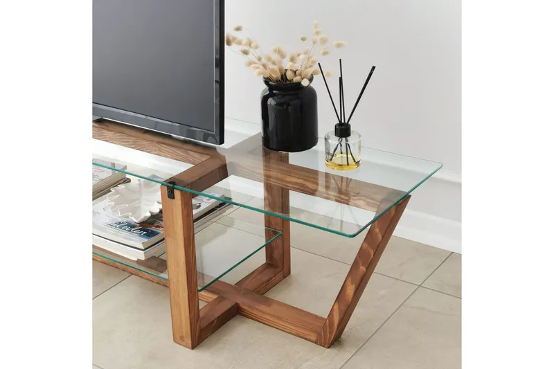 Andifli Tv-bänk 158x35 cm - Brun - Möbler - Vardagsrum - Tv-möbler & mediamöbler - Tv-bänkar