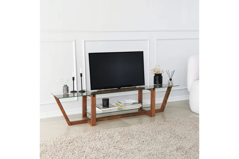 Andifli Tv-bänk 158x35 cm - Brun - Möbler - Vardagsrum - Tv-möbler & mediamöbler - Tv-bänkar