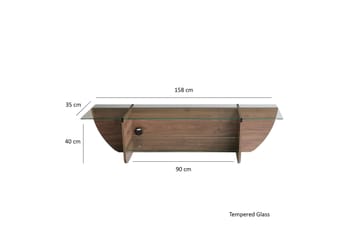 Andifli Tv-bänk 158x40 cm - Brun - Möbler - Vardagsrum - Tv-möbler & mediamöbler - Tv-bänkar