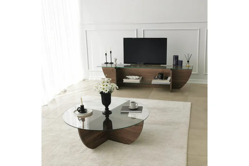 Andifli Tv-bänk 158x40 cm - Brun - Möbler - Vardagsrum - Tv-möbler & mediamöbler - Tv-bänkar