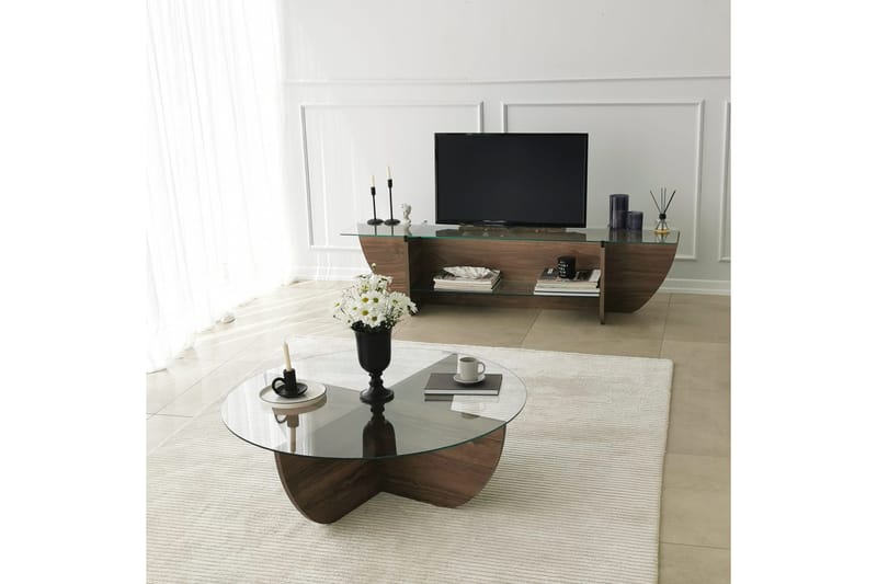 Andifli Tv-bänk 158x40 cm - Brun - Möbler - Vardagsrum - Tv-möbler & mediamöbler - Tv-bänkar