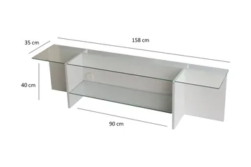 Andifli Tv-bänk 158x40 cm - Vit - Möbler - Vardagsrum - Tv-möbler & mediamöbler - Tv-bänkar