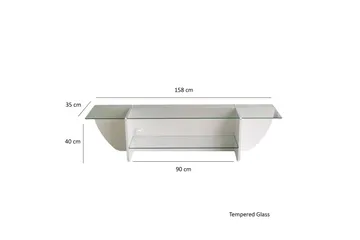 Andifli Tv-bänk 158x40 cm - Vit - Möbler - Vardagsrum - Tv-möbler & mediamöbler - Tv-bänkar