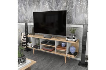 Andifli TV-bänk 160 cm med Förvaring i Trä med Plastben - Beige - Möbler - Vardagsrum - Tv-möbler & mediamöbler - Tv-bänkar