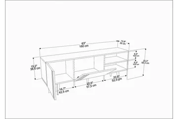 Andifli Tv-bänk 160x38,6 cm - Blå - Möbler - Vardagsrum - Tv-möbler & mediamöbler - Tv-bänkar