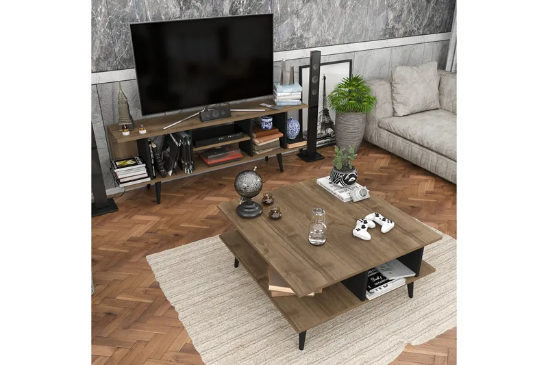 Andifli Tv-bänk 160x38,6 cm - Brun - Möbler - Vardagsrum - Tv-möbler & mediamöbler - Tv-bänkar