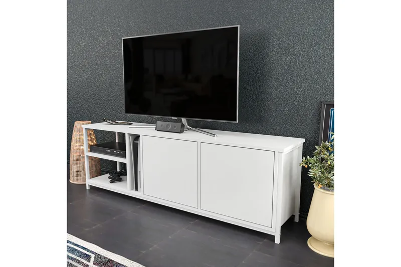 Andifli Tv-bänk 160x50,8 cm - Vit - Möbler - Vardagsrum - Tv-möbler & mediamöbler - Tv-bänkar