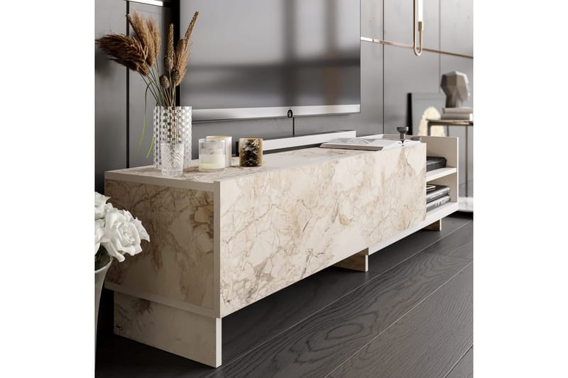 Andifli Tv-bänk 165x41 cm - Vit - Möbler - Vardagsrum - Tv-möbler & mediamöbler - Tv-bänkar