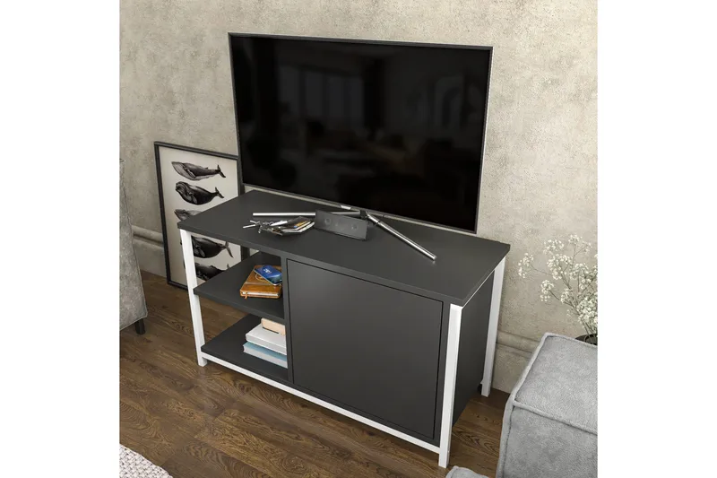 Andifli Tv-bänk 89,6x50,8 cm - Vit - Möbler - Vardagsrum - Tv-möbler & mediamöbler - Tv-bänkar