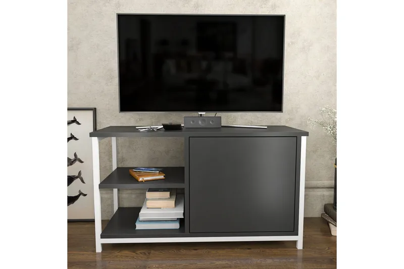 Andifli Tv-bänk 89,6x50,8 cm - Vit - Möbler - Vardagsrum - Tv-möbler & mediamöbler - Tv-bänkar