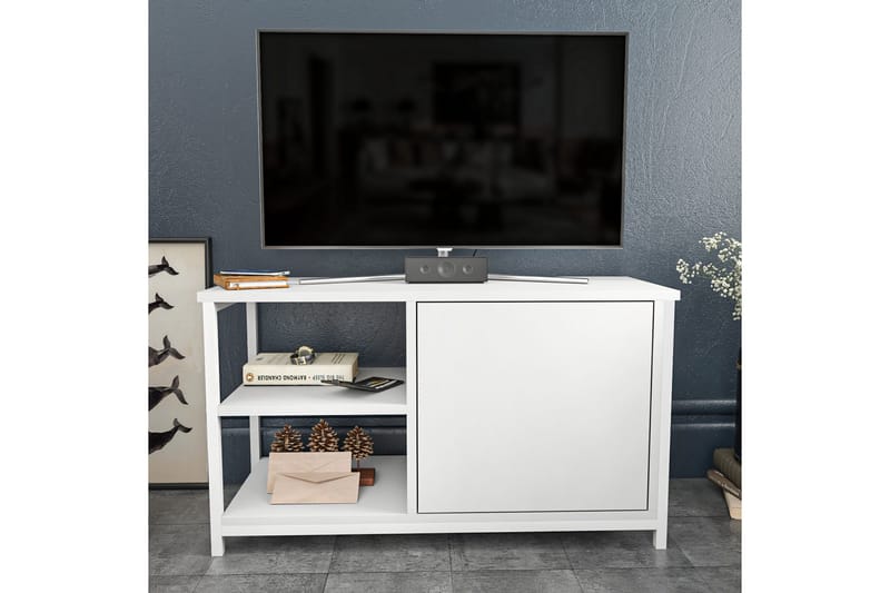 Andifli Tv-bänk 89,6x50,8 cm - Vit - Möbler - Vardagsrum - Tv-möbler & mediamöbler - Tv-bänkar