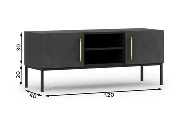 Anjal Tv-bänk 40 cm - Svart - Möbler - Vardagsrum - Tv-möbler & mediamöbler - Tv-bänkar