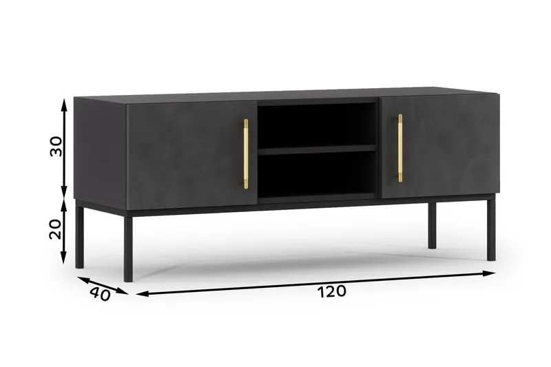 Anjal Tv-bänk 40 cm - Svart - Möbler - Vardagsrum - Tv-möbler & mediamöbler - Tv-bänkar