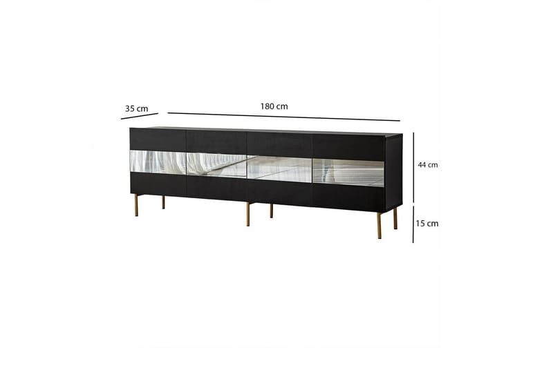 Arioch Tv-bänk 180 cm - Grå - Möbler - Vardagsrum - Tv-möbler & mediamöbler - Tv-bänkar