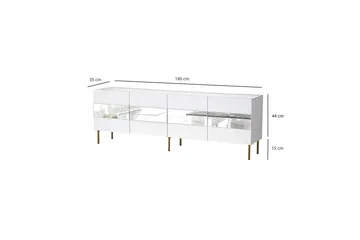 Arioch Tv-bänk 180 cm - Guld - Möbler - Vardagsrum - Tv-möbler & mediamöbler - Tv-bänkar