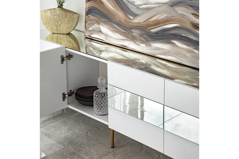 Arioch Tv-bänk 180 cm - Guld - Möbler - Vardagsrum - Tv-möbler & mediamöbler - Tv-bänkar