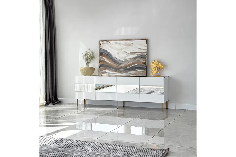 Arioch Tv-bänk 180 cm - Guld - Möbler - Vardagsrum - Tv-möbler & mediamöbler - Tv-bänkar