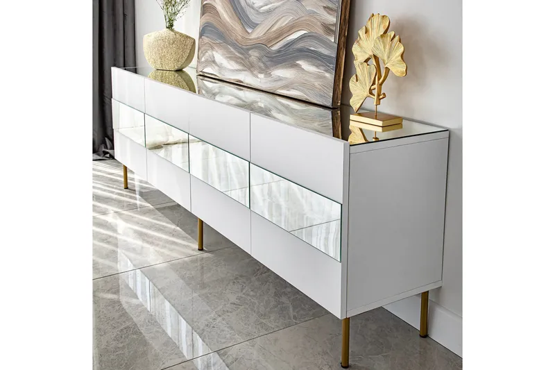 Arioch Tv-bänk 180 cm - Guld - Möbler - Vardagsrum - Tv-möbler & mediamöbler - Tv-bänkar