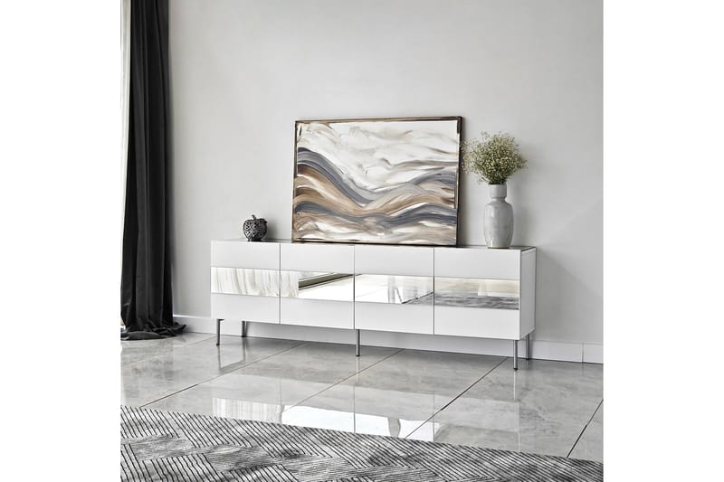 Arioch Tv-bänk 180 cm - Silver - Möbler - Vardagsrum - Tv-möbler & mediamöbler - Tv-bänkar