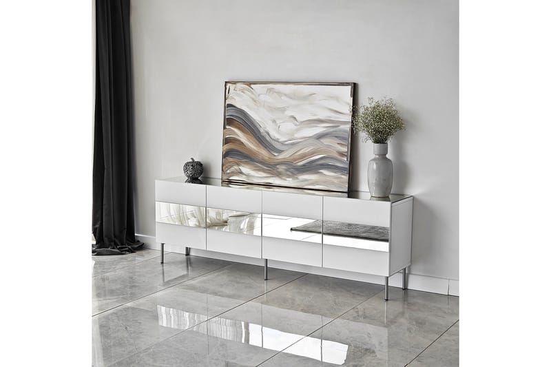 Arioch Tv-bänk 180 cm - Silver - Möbler - Vardagsrum - Tv-möbler & mediamöbler - Tv-bänkar