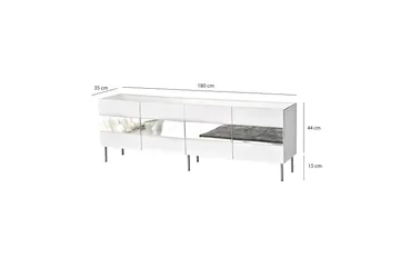 Arioch Tv-bänk 180 cm - Silver - Möbler - Vardagsrum - Tv-möbler & mediamöbler - Tv-bänkar