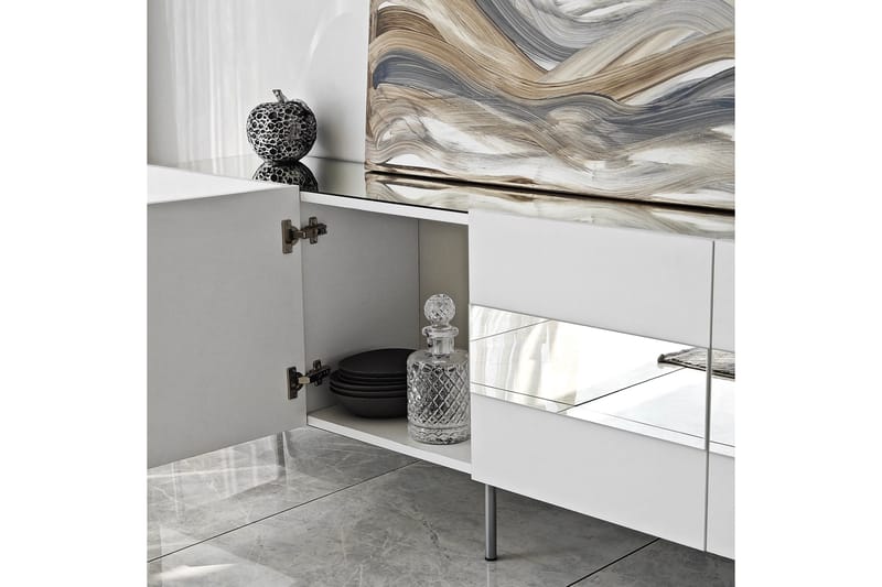 Arioch Tv-bänk 180 cm - Silver - Möbler - Vardagsrum - Tv-möbler & mediamöbler - Tv-bänkar